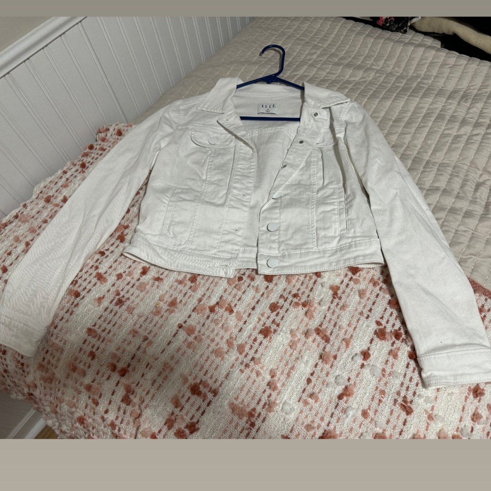 Xs White Jean Jacket Elle